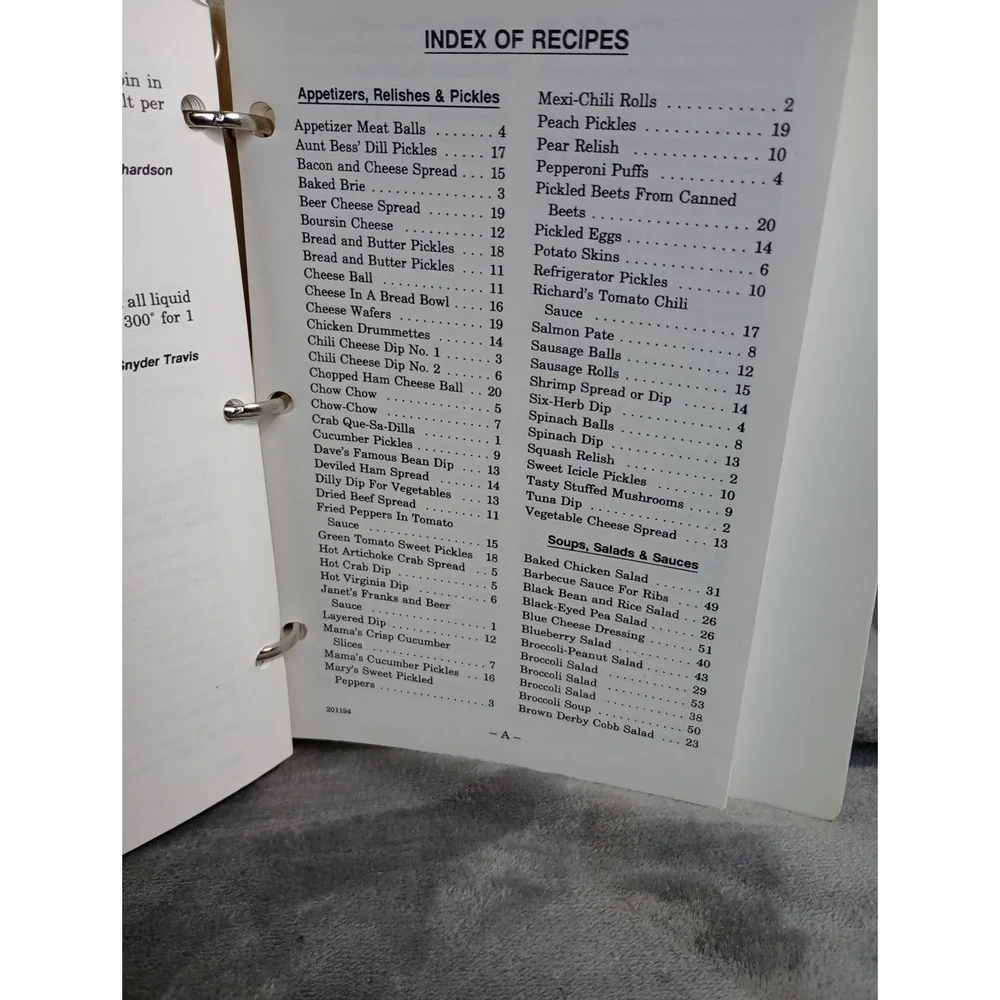 Favorite Recipes of The Tom Snyder Family Cookbook, Snyder Farm Trinity, NC 1994